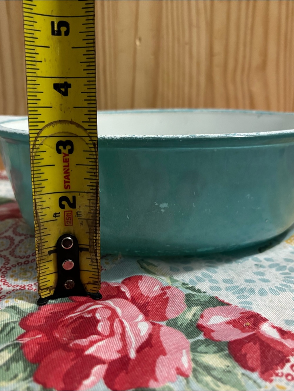 Fire King Aqua/Teal Ceramic Serving Bowl